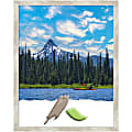 Amanti Art Crackled Metallic Narrow Picture Frame, 24" x 30", Matted For 22" x 28"