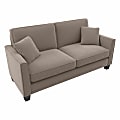 Bush® Furniture Flare Microsuede Fabric Sofa, 35-3/4"H x 73"W x 33-1/2"D, Tan, Standard Delivery 1 thumbnail image