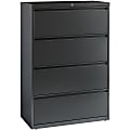 Lorell® 19"D Lateral 4-Drawer File Cabinet, Charcoal