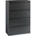 Lorell® 36"W x 18-5/8"D Lateral 4-Drawer File Cabinet, Charcoal 1 thumbnail image