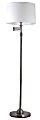 Adesso Simplee Aaron Swing Arm Floor Lamp, 57-2/5”H, White Textured Linen Shade/Antique Pewter Base 1 thumbnail image