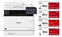 Canon® imageCLASS® MF743Cdw Wireless Laser All-In-One Color Printer With 4-Color High-Yield Toner Cartridge Set