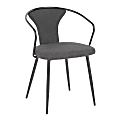 LumiSource Waco Upholstered Chair, Dark Gray/Black 1 thumbnail image