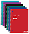 Just Basics® Wirebound Notebook, 8" x 10-1/2", Wide Ruled, 70 Sheets, Assorted Colors, Pack Of 6 1 thumbnail image