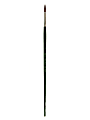 Silver Brush Ruby Satin Series Long-Handle Brush, 2500, Size 4, Round, Synthetic Bristles, Deep Green/Silver 1 thumbnail image