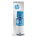 HP 31 Cyan Ink Bottle, 1VU26AN 1 thumbnail image