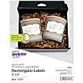 Avery® Printable Labels With Metallic Border, Rectangle, 2" x 4", Matte White, Pack Of 100 1 thumbnail image
