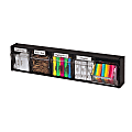 Deflecto Interlocking Horizontal Tilt Bin, 5 Bins, Small Size, 5 1/4" x 23 5/8" x 6 1/2", Black/Clear 1 thumbnail image