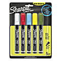 Sharpie® Wet-Erase Chalk Markers, Medium Point, Assorted Colors, Pack Of 5 Markers