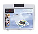 Iris Plastic Project Case, 1 Quart, 1 1/5"H x 10 2/5"W x 12 3/4"L, Clear/Black 1 thumbnail image