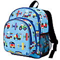 Wildkin Pack 'N Snack Laptop Backpack, Olive Kids Trains, Planes & Trucks