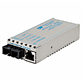 Omnitron miConverter 10/100 Ethernet Fiber Media Converter RJ45 SC Single-Mode 30km Wide Temp - 1 x 10/100BASE-TX, 1 x 100BASE-LX, No Power Adapter, Lifetime Warranty