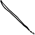 Advantus 36" Deluxe Breakaway Neck Lanyard with Badge Clip - 24 / Box - 36" Length - Black - Nylon 1 thumbnail image