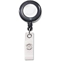 Advantus Deluxe Retractable ID Card Reel With Badge Holder - 12 / Box - Black