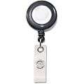 Advantus Deluxe Retractable ID Card Reel With Badge Holder - 12 / Box - Black 1 thumbnail image