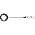 Advantus Deluxe Retractable ID Card Reel With Badge Holder - Black - 12 / Box 1 thumbnail image