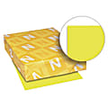 Astrobrights® Color Multi-Use Printer & Copy Paper, Lift-Off Lemon, Letter (8.5" x 11"), 500 Sheets Per Ream, 24 Lb, 94 Brightness