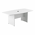 Bush Business Furniture 72-inch Office Conference Table with Wood Base, White, Standard Delivery 1 thumbnail image