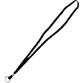 Advantus 36" Deluxe Lanyard With Key Ring, 36" Length, Black, Pack Of 23 1 thumbnail image