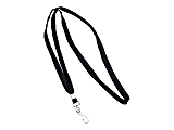 Advantus Deluxe Lanyard with J-Hook, Black, Box of 24