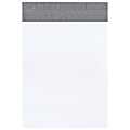 Partners Brand Returnable Poly Mailers, 14" x 17", White, Case Of 100