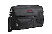 Denco Sports Luggage Travel Messenger Bag With 15" Laptop Pocket, Ole Miss Rebels, 15 1/4"H x 12"W x 1 1/4"D, Black