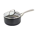 Oster Palladium Aluminum Sauce Pan With Lid, 2.5 Qt, Black
