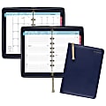AT-A-GLANCE® Pebble Weekly/Monthly Ringed Planner, 4 7/8" x 8", Navy, January to December 2018 (6079-4001-58-18)