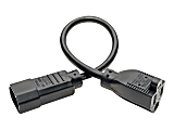 Eaton Tripp Lite Series NEMA 5-15R to C14 Computer AC Power Cable - 10A, 125V, 18 AWG, 1 ft. (0.31 m), Black - P00200110A 1 thumbnail image