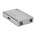 Omnitron iConverter 1000Mbps Gigabit Ethernet Fiber Media Converter RJ45 LC Multimode 550m - 1x 1000BASE-T; 1x 1000BASE-SX; Standalone - 8506N-0-B 1 thumbnail image