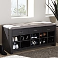 Baxton Studio Contemporary Entryway Bench, 20-1/8"H x 41-15/16"W x 15-3/4"D, Espresso Brown 1 thumbnail image
