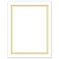 Avery® Printable Cards, S00-DPD-PRMWC10, Rectangle, 8-1/2" x 11", Matte White, Preprinted Multi-Lined Gold Border Design, Pack Of 10 1 thumbnail image