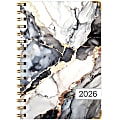 2025-2026 Global Excello Brands Hardcover Fashion Weekly/Monthly Planner, 5-1/2” x 8", Black Gold Marble, November 2025 To December 2026 1 thumbnail image