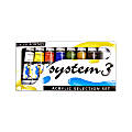 Daler-Rowney System 3 Acrylic Paint Set, Selection Set, 75 mL, Pack Of 8