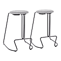 LumiSource Finn Counter Stools, Charcoal Seat/Black Frame, Set Of 2 Stools 1 thumbnail image