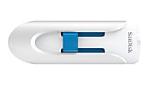 SanDisk Cruzer Glide™ USB 2.0 Flash Drive, 16GB, White/Blue, SDCZ60-016G-A46WB