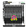 Zebra® Pen Z-Grip® Retractable Ballpoint Pens, Pack Of 24, Medium Point, 1.0 mm, Clear Barrel, Black Ink