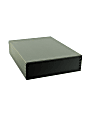 Lineco Drop-Front Storage Box, 16" x 20" x 3", Black