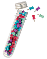Office Depot® Brand Test Tube Round Push Pins, 1/2", Assorted Colors, Pack Of 60 1 thumbnail image