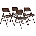 National Public Seating 300 Series Steel Folding Chairs, Brown, Set Of 4 Chairs 1 thumbnail image