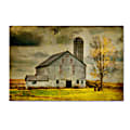 Trademark Global Ikd Barn On Stormy Afternoon Gallery-Wrapped Canvas Print By Lois Bryan, 22"H x 32"W