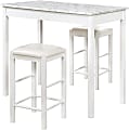 Linon Kent 3-Piece Tavern Set, 36"H x 22"W x 42"D, White 1 thumbnail image