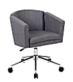 Boss Office Products Metro Club Mid-Back Desk Chair, Slate Gray/Chrome