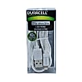 Duracell® Fabric Lightning Cable, 10', White, LE2235