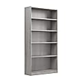 Bush Furniture 72"H Universal Tall 5 Shelf Bookcase, Platinum Gray, Standard Delivery 1 thumbnail image