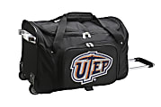 Denco Sports Luggage Rolling Duffel Bag, UTEP Miners, 22"H x 12"W x 12"D, Black