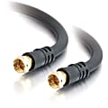 C2G 50ft Value Series F-Type RG6 Coaxial Video Cable - F Connector Male Video - F Connector Male Video - 50ft - Black 1 thumbnail image