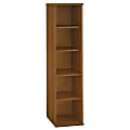 Bush Business Furniture Components 5 Shelf Bookcase, 18"W, Warm Oak, Standard Delivery