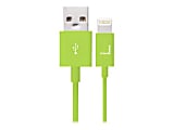 Urban Factory Lightning Cable - 3.28 ft Lightning/USB Data Transfer Cable for iPhone, iPod, iPad - First End: 1 x Type A Male USB - Second End: 1 x Lightning Male Proprietary Connector - MFI - Green