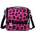 Wildkin Double Decker Lunch Bag, 8"H x 9"W x 7"D, Pink Leopard